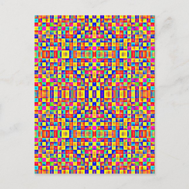 Colorful Pixels Postcard (Front)