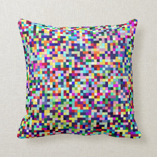 Colorful Pixels Throw Pillow