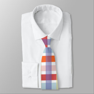 Colorful Plaid Check Pattern Neck Tie