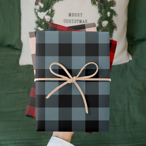 Colorful Plaid Christmas  Wrapping Paper Sheets