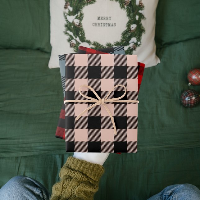 Colorful Plaid Christmas  Wrapping Paper Sheets (Creator Uploaded)