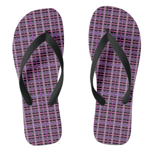 Colorful Plaid Flip Flops