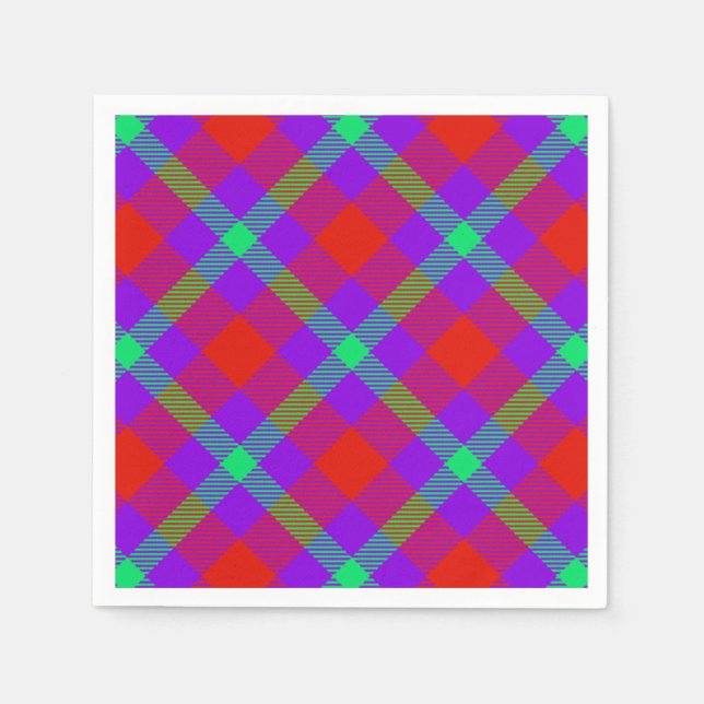 Colorful Plaid Napkins (Front)