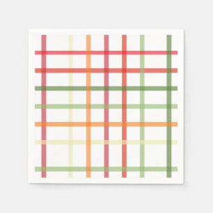 Colorful Plaid Paper Napkin