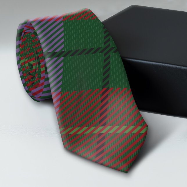 Colorful Plaid Pattern - Modern Design Neck Tie (Custom Tie)