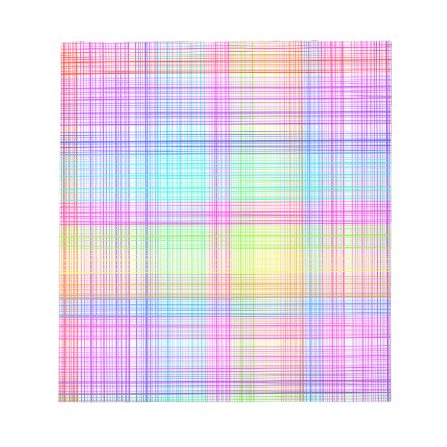 Colorful Plaid Pattern Notepad