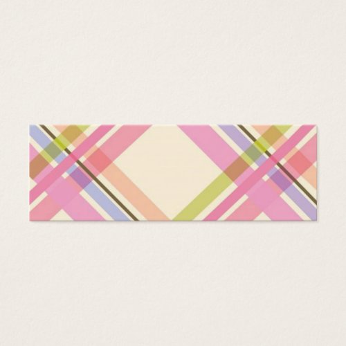 Colorful Plaid Profile Card Business Card