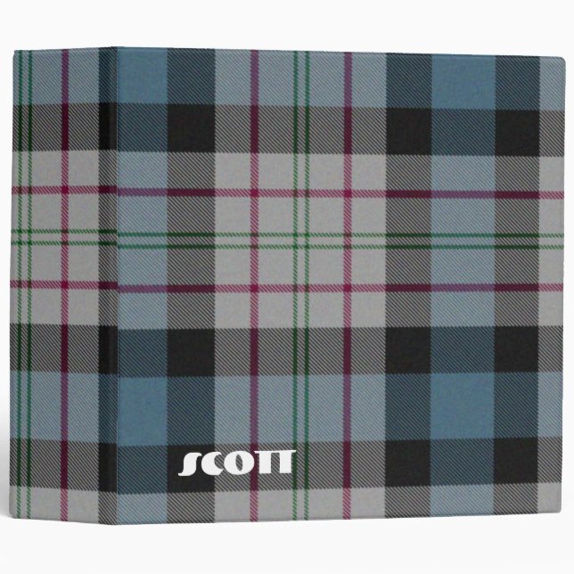 Colorful Plaid School Binder (Front/Spine)