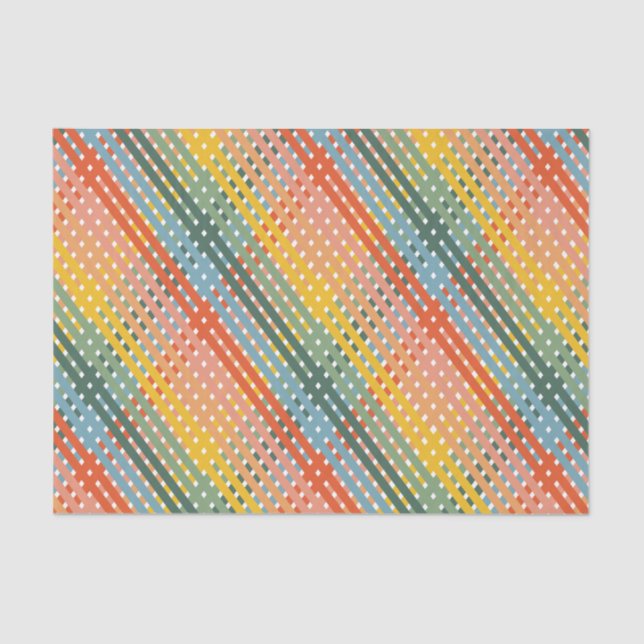 Colorful Plaid Tissue Paper (Front)