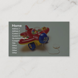 Colorful plane toy for kids business card
