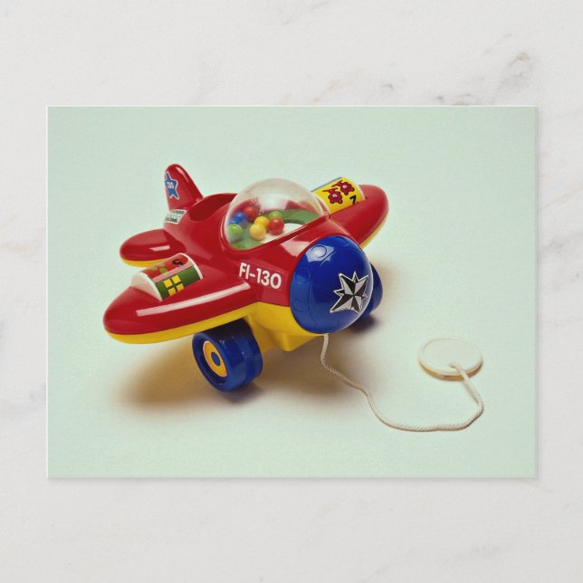 Colorful plane toy for kids postcard (Front)