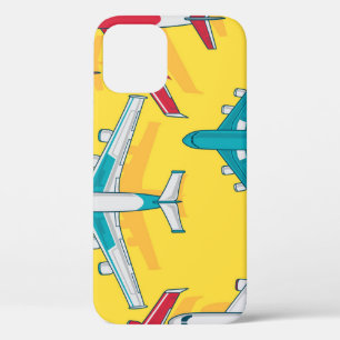 Colorful Planes Sky: Vintage Aircraft iPhone 12 Case