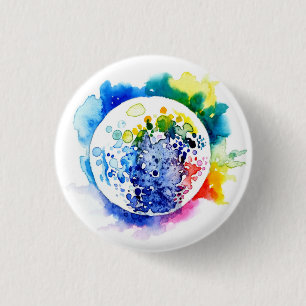 Colorful planet button