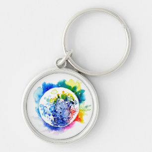 Colorful planet keychain