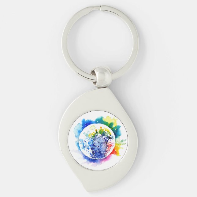 Colorful planet keychain (Front)
