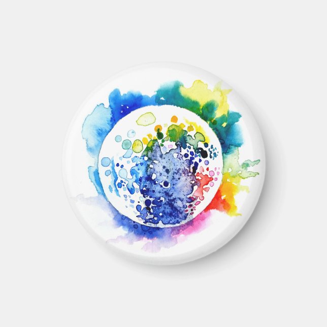 Colorful planet magnet (Front)