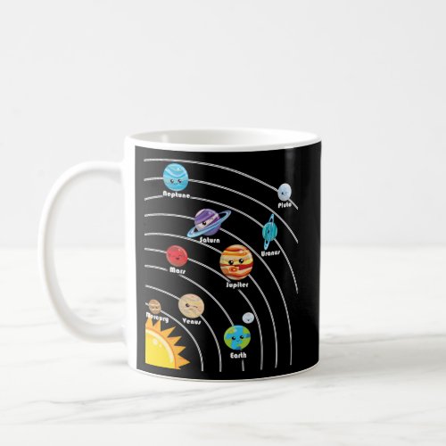 Colorful Planet Solar System For Coffee Mug