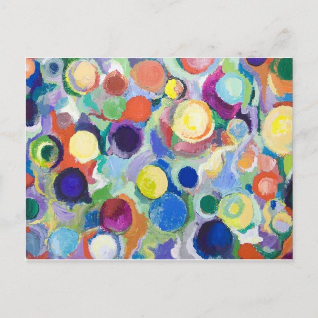 Colorful Planets (abstract expressionism) Postcard (Front)