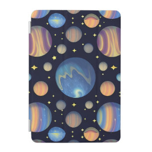 Colorful Planets and Stars in Outer Space iPad Mini Cover