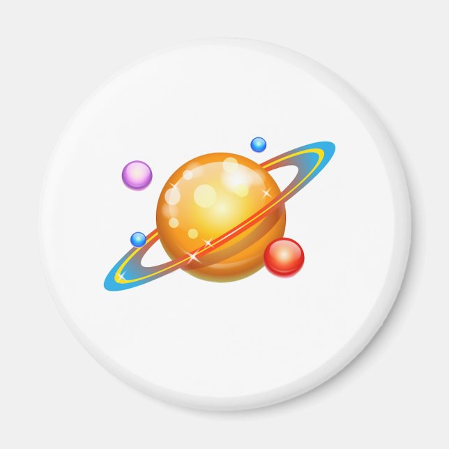 Colorful Planets Magnet (Front)