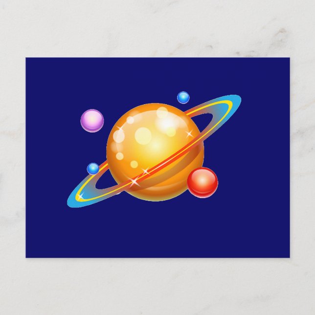 Colorful Planets Postcard (Front)