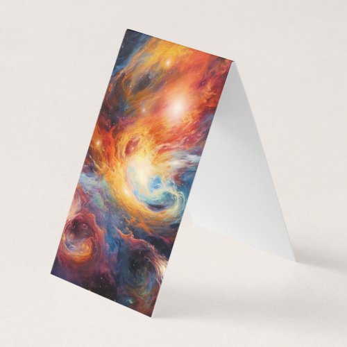 Colorful Planets Space Galaxy Background Business Card