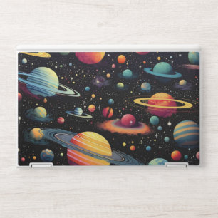Colorful Planets Space HP Laptop Skin