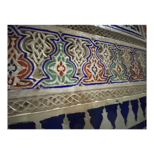 Colorful Plaster and Tile - Marrakech, Morocco Photo Print (Front)