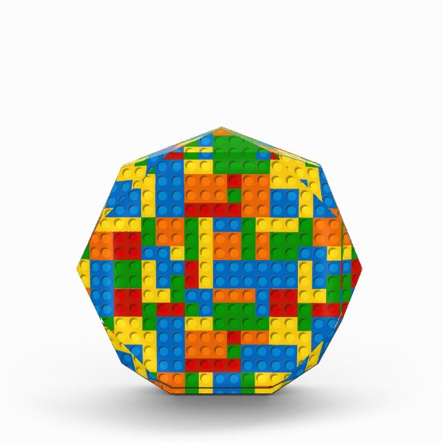 colorful plastic blocks acrylic award (Front)