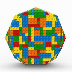 colorful plastic blocks acrylic award
