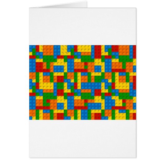 colorful plastic blocks cards (Front)
