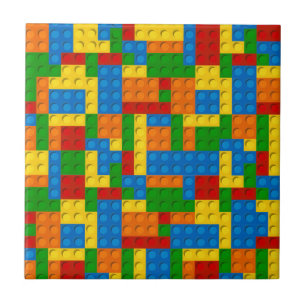 colorful plastic blocks ceramic tile