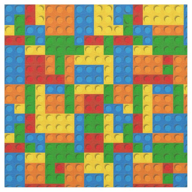 colorful plastic blocks fabric (Close Up)