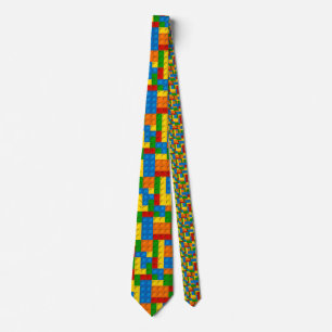 colorful plastic blocks neck tie