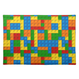 colorful plastic blocks placemat
