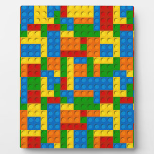 colorful plastic blocks plaque