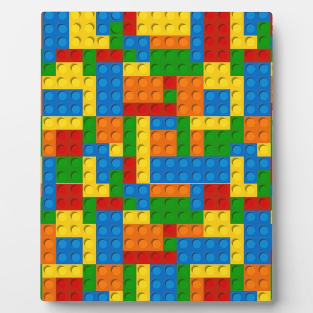 colorful plastic blocks plaque (Front)