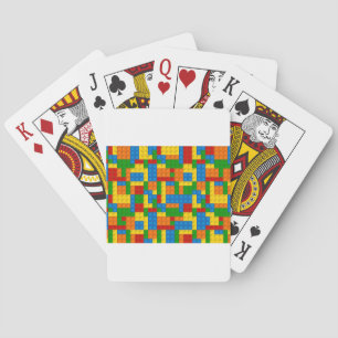 colorful plastic blocks poker cards