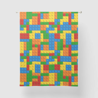 colorful plastic blocks sheer curtains