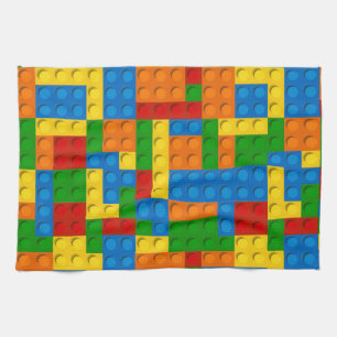 colorful plastic blocks towel