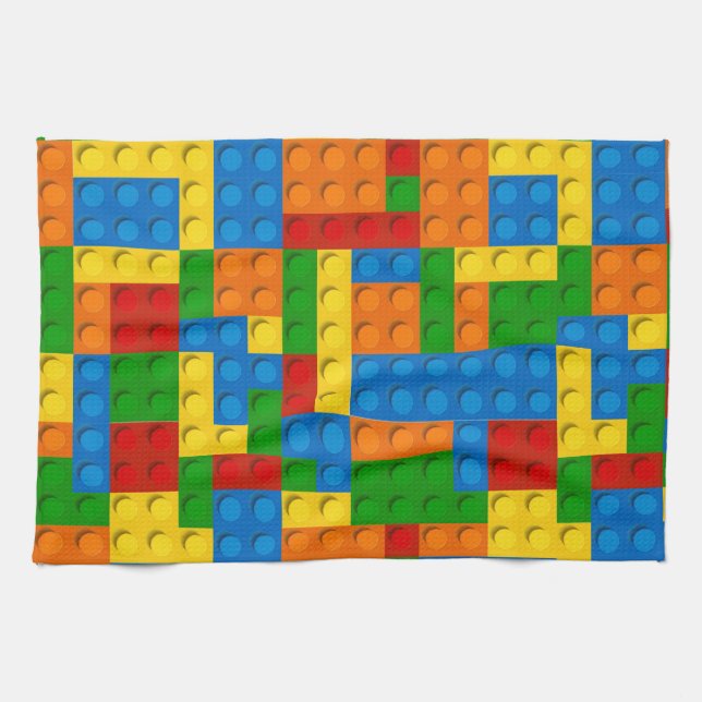 colorful plastic blocks towel (Horizontal)