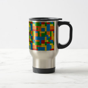 colorful plastic blocks travel mug