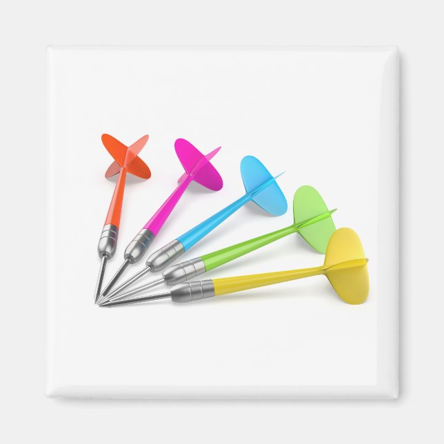 Colorful plastic darts magnet (Front)