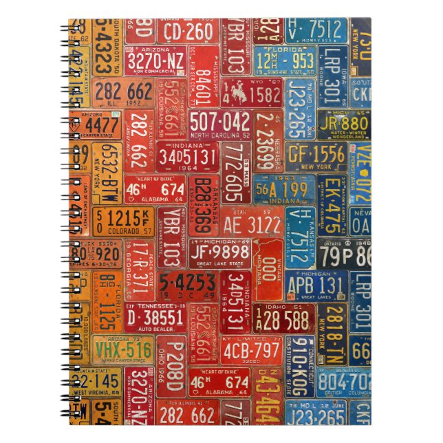 Colorful Plates from All 50 States Notebook (Front)