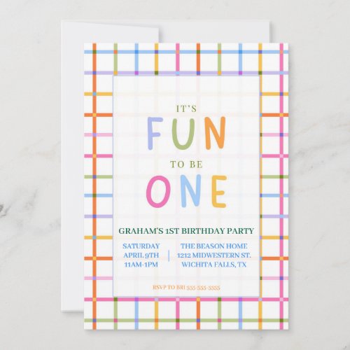 Colorful, Playful It's Fun to be ONE birthday