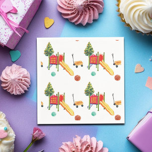 Colorful Playground Birthday Party Napkins