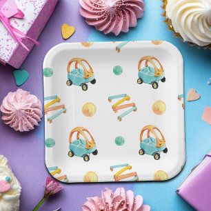 Colorful Playground Birthday Party Paper Plates