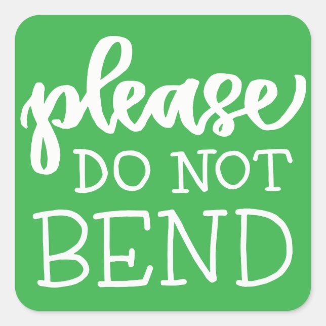 Colorful “Please Do Not Bend” Stickers - 1.5 inch (Front)