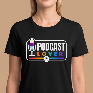 Colorful Podcast Lover Microphone T-Shirt