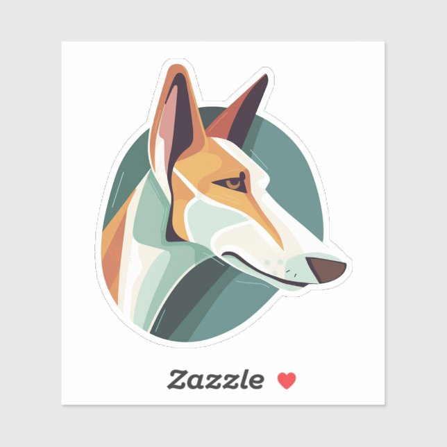 Colorful Podenco Dog Sticker (Sheet)
